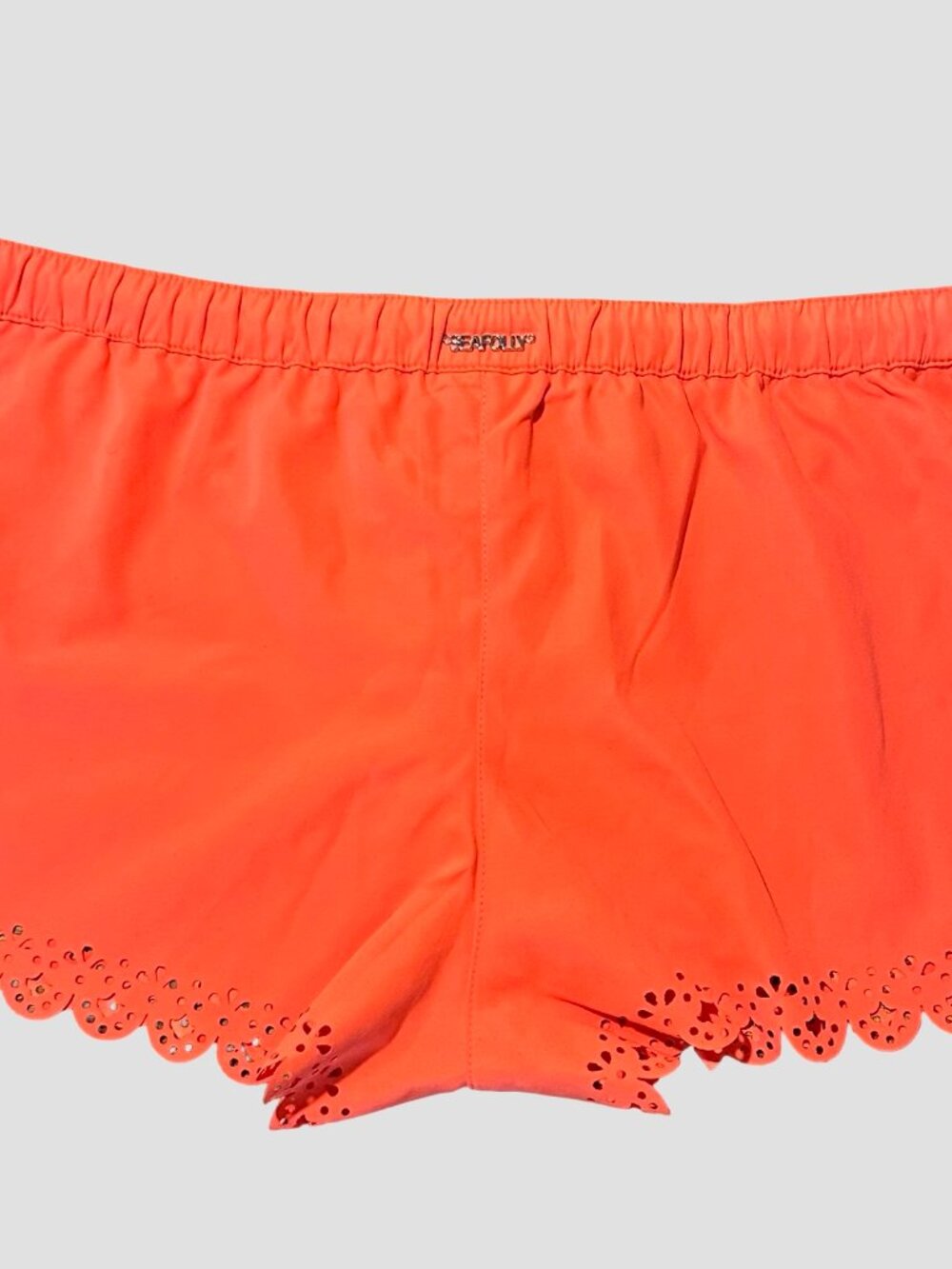 Seafolly Bella Vacation Shorts Size S Coral Orange Pool Boat Beach Shorts - Picture 10 of 10